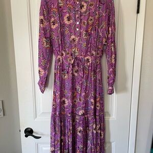 NWoT RM Rebecca Minkoff Purple Floral Maxi Dress - Size Small